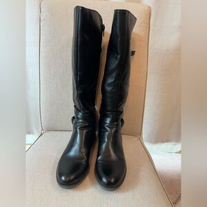 Black Leather Knee-High Boots Size 9